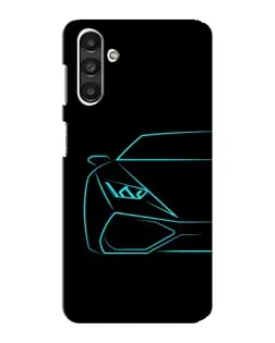 Чохол для Samsung Galaxy M34 (5G) з картинкою «Блакитний силует Lamborghini»