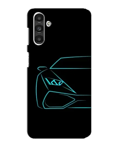 Чохол для Samsung Galaxy M34 (5G) з картинкою «Блакитний силует Lamborghini»