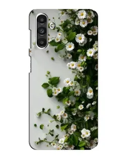 Чехол для Samsung Galaxy M34 (5G) с картинкой «Ветка мелких белых цветов»