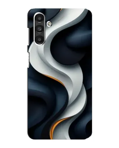 Чехол для Samsung Galaxy M34 (5G) с картинкой «Объемные черно-белые ленты»