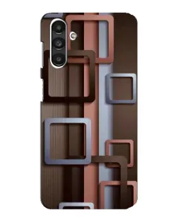 Чехол для Samsung Galaxy M34 (5G) с картинкой «Коричневые объемные квадраты»
