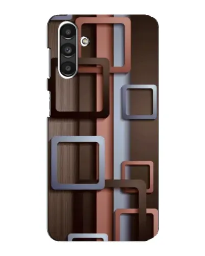 Чехол для Samsung Galaxy M34 (5G) с картинкой «Коричневые объемные квадраты»