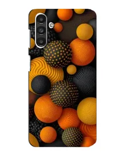Чехол для Samsung Galaxy M34 (5G) с картинкой «Объемные оранжевые сферы»