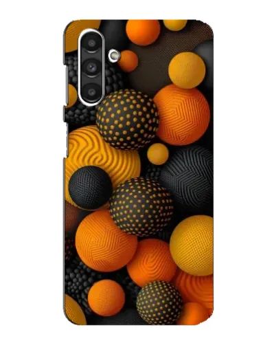 Чехол для Samsung Galaxy M34 (5G) с картинкой «Объемные оранжевые сферы»