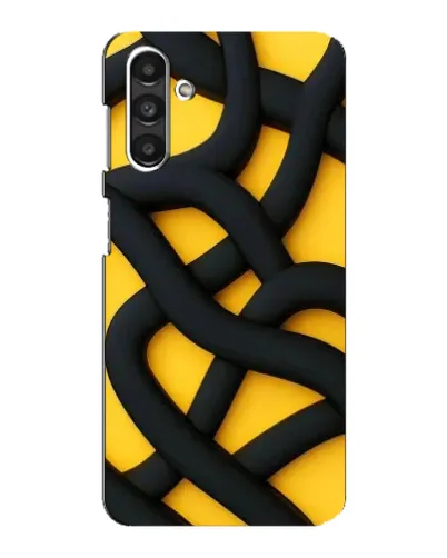 Чехол для Samsung Galaxy M34 (5G) с картинкой «Черное желтое переплетение»
