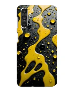 Чехол для Samsung Galaxy M34 (5G) с картинкой «Жидкое желтое золото»