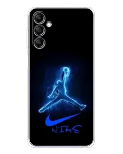 Чехол для Samsung Galaxy M35 5G с картинкой «Jordan Neon Blue»