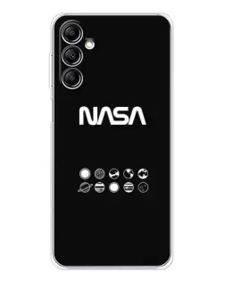 Чехол для Samsung Galaxy M35 5G с картинкой «NASA — технический принт»