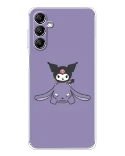 Чехол для Samsung Galaxy M35 5G с картинкой «Kuromi на лиловом фоне»