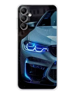 Чехол для Samsung Galaxy M35 5G с картинкой «Взгляд BMW с синими фарами»