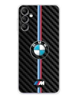 Чехол для Samsung Galaxy M35 5G с картинкой «Эмблема BMW и карбон»