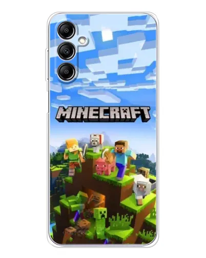 Чехол для Samsung Galaxy M35 5G с картинкой «Minecraft классический мир»