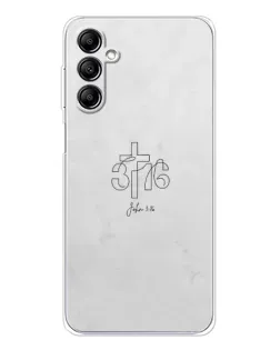 Чехол для Samsung Galaxy M35 5G с картинкой «Иоанна 3:16 Крест» Чехол для Samsung Galaxy M35 5G с картинкой «Иоанна 3:16 Крест»