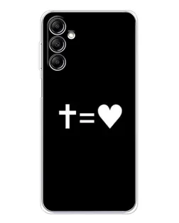 Чехол для Samsung Galaxy M35 5G с картинкой «Крест и Сердце»