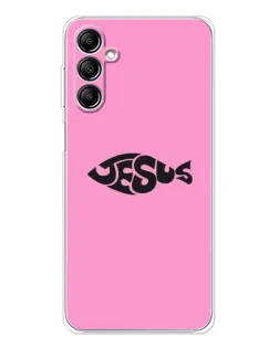 Чехол для Samsung Galaxy M35 5G с картинкой «Розовый символ  Jesus»