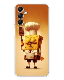 Чехол для Samsung Galaxy M35 5G с картинкой «Губка Боб повар»