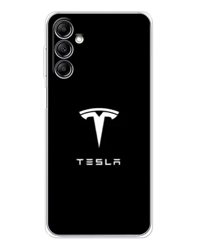 Чехол для Samsung Galaxy M35 5G с картинкой «Tesla White Logo»