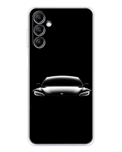 Чехол для Samsung Galaxy M35 5G с картинкой «Фары Tesla Night»