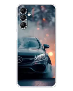 Чехол для Samsung Galaxy M35 5G с картинкой «Mercedes — ночной город»