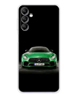 Чехол для Samsung Galaxy M35 5G с картинкой «Mercedes — неоновый лого»