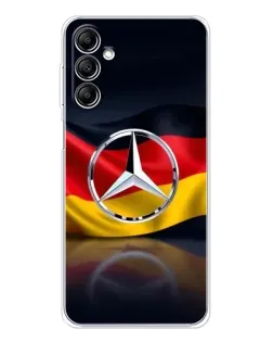 Чехол для Samsung Galaxy M35 5G с картинкой «Mercedes — флаг Германии»