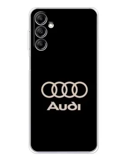 Чехол для Samsung Galaxy M35 5G с картинкой «Audi — золотой логотип»