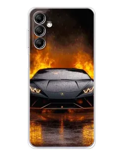 Чехол для Samsung Galaxy M35 5G с картинкой «Lamborghini в огне»