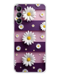 Чехол для Samsung Galaxy M35 5G с картинкой «Ромашки на фиолетовом»