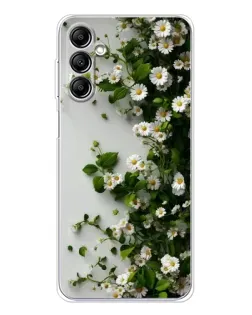 Чехол для Samsung Galaxy M35 5G с картинкой «Ветка мелких белых цветов»