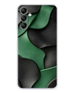 Чехол для Samsung Galaxy M35 5G с картинкой «Зеленые кожаные волны»