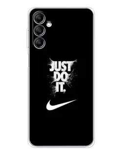 Чехол для Samsung Galaxy M36 5G с картинкой «Текстовый принт Nike»
