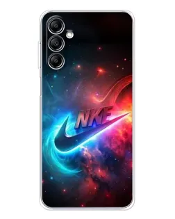 Чехол для Samsung Galaxy M36 5G с картинкой «Огненный логотип Nike»