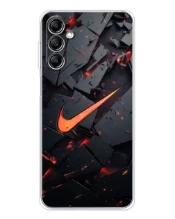 Чехол для Samsung Galaxy M36 5G с картинкой «Nike — эффект разломов»