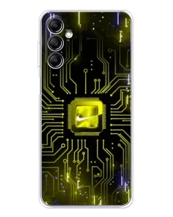 Чехол для Samsung Galaxy M36 5G с картинкой «Nike — золотая искра»
