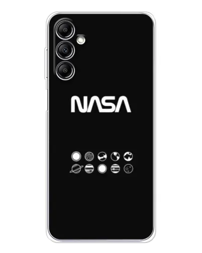 Чехол для Samsung Galaxy M36 5G с картинкой «NASA — технический принт»