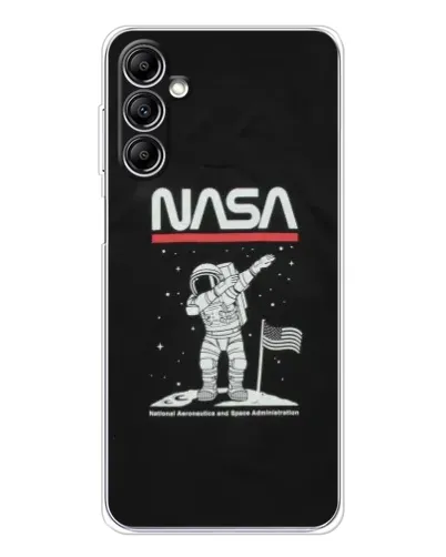 Чехол для Samsung Galaxy M36 5G с картинкой «NASA — шагаем по Луне»