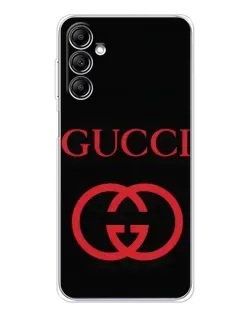 Чехол для Samsung Galaxy M36 5G с картинкой «Gucci — красный логотип»
