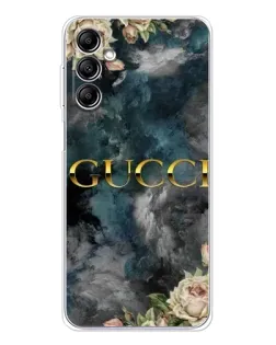 Чехол для Samsung Galaxy M36 5G с картинкой «Абстрактные цветы Gucci»