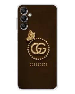 Чехол для Samsung Galaxy M36 5G с картинкой «Gucci — золотая бабочка»