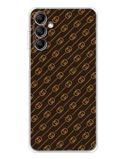 Чехол для Samsung Galaxy M36 5G с картинкой «Gucci — золотые диагонали»