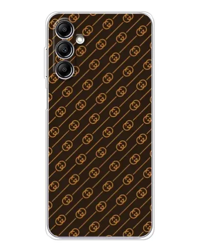 Чехол для Samsung Galaxy M36 5G с картинкой «Gucci — золотые диагонали»