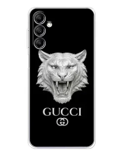 Чехол для Samsung Galaxy M36 5G с картинкой «Gucci — серебряный лев»