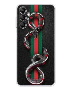 Чехол для Samsung Galaxy M36 5G с картинкой «Gucci — змея на полосе»