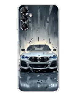 Чехол для Samsung Galaxy M36 5G с картинкой «BMW в свете фар»