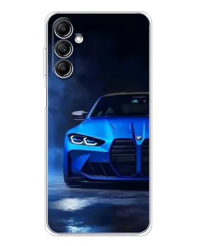 Чехол для Samsung Galaxy M36 5G с картинкой «Голубая BMW M4»