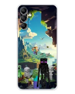 Чехол для Samsung Galaxy M36 5G с картинкой «Эндермен в лесу»