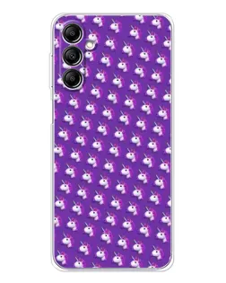 Чехол для Samsung Galaxy M36 5G с картинкой «Единороги на фиолетовом»