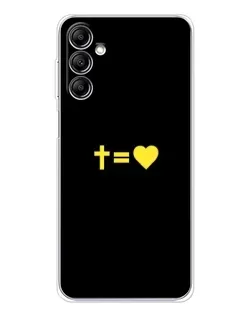 Чехол для Samsung Galaxy M36 5G с картинкой «Сердце и Крест»
