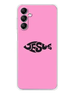 Чехол для Samsung Galaxy M36 5G с картинкой «Розовый символ  Jesus»