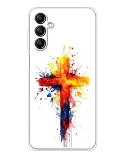 Чехол для Samsung Galaxy M36 5G с картинкой «Акварельный крест»